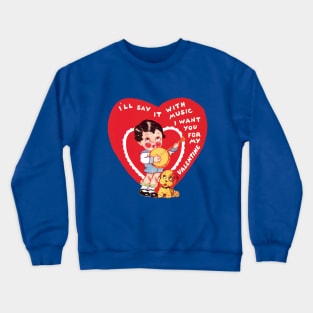 Retro Valentine's Day Heart Crewneck Sweatshirt